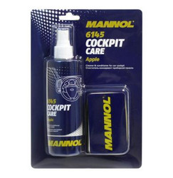 Mannol Очиститель-консервант приб. панели с губкой / Cockpit Care Apple, Для салона | Артикул 4036021996776