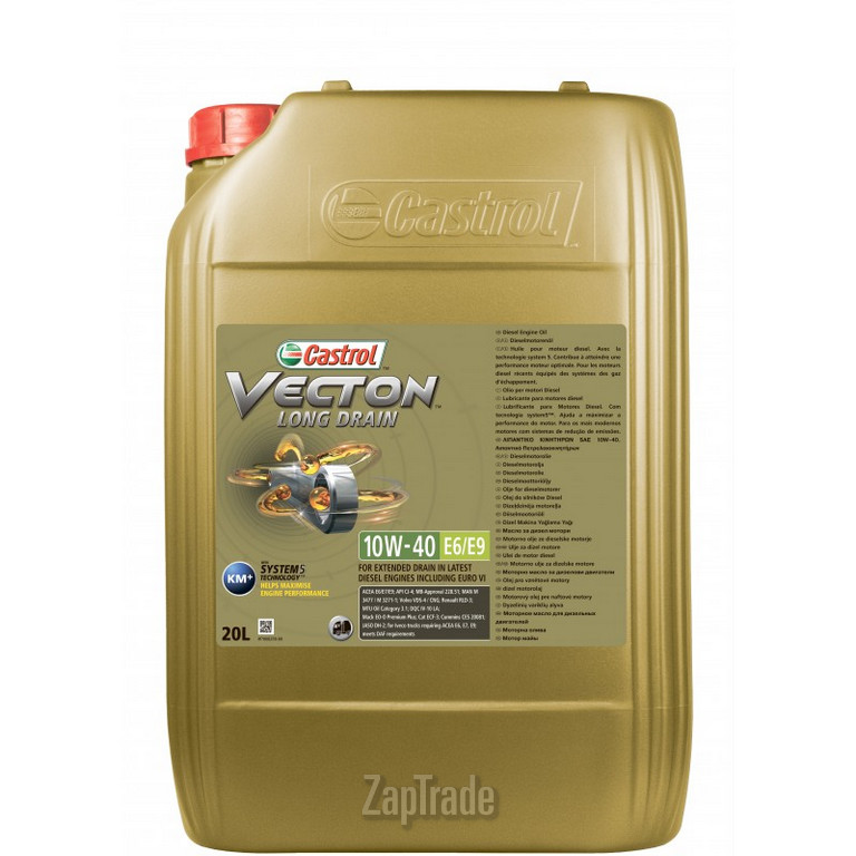 Купить моторное масло Castrol Vecton Long Drain 10W-40 E7 Синтетическое | Артикул 157AED